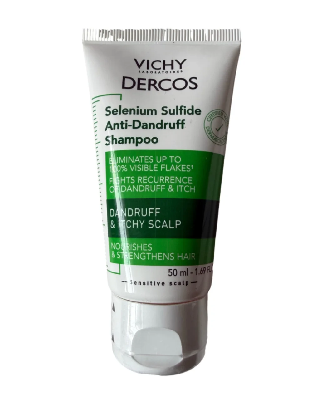 NWT Vichy Dercos Selenium Sulfide Anti-Dandruff Shampoo Itchy Scalp Travel 1.69f